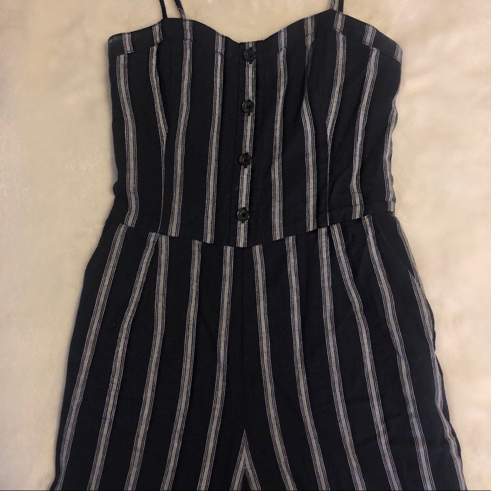 Striped Linen Jumpsuit